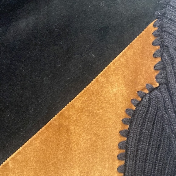 Y2K Designer Originals Beautifully Sewn 100% Leather Black Sweater sz.Small - Picture 5 of 10